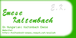 emese kaltenbach business card